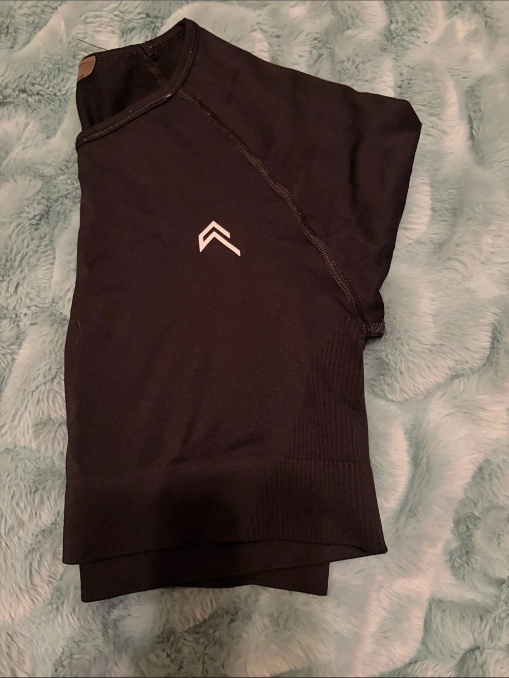 Oner Active Black crop top with Subtle Logo
